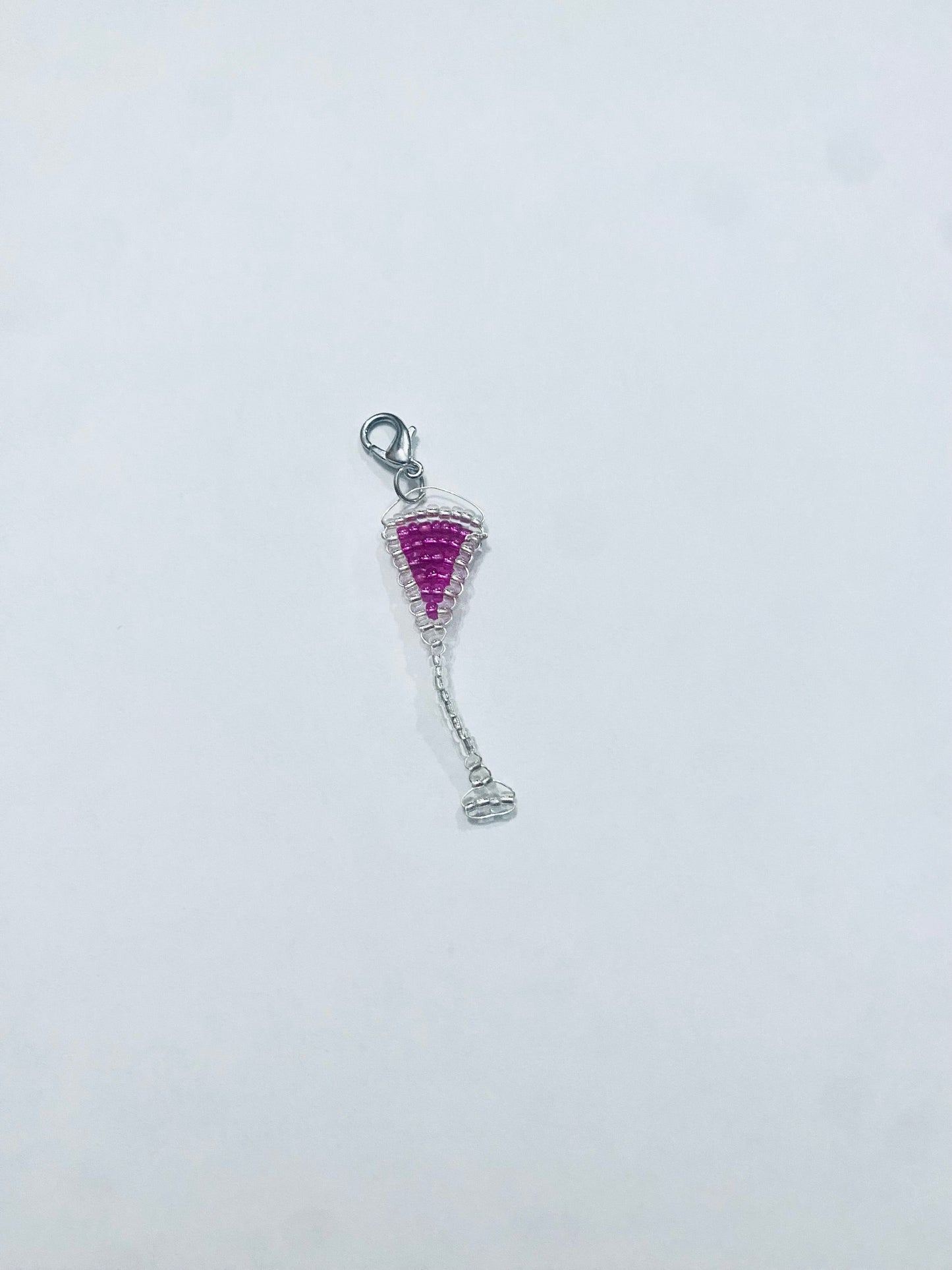 Beaded ￼wine glass keychains ￼