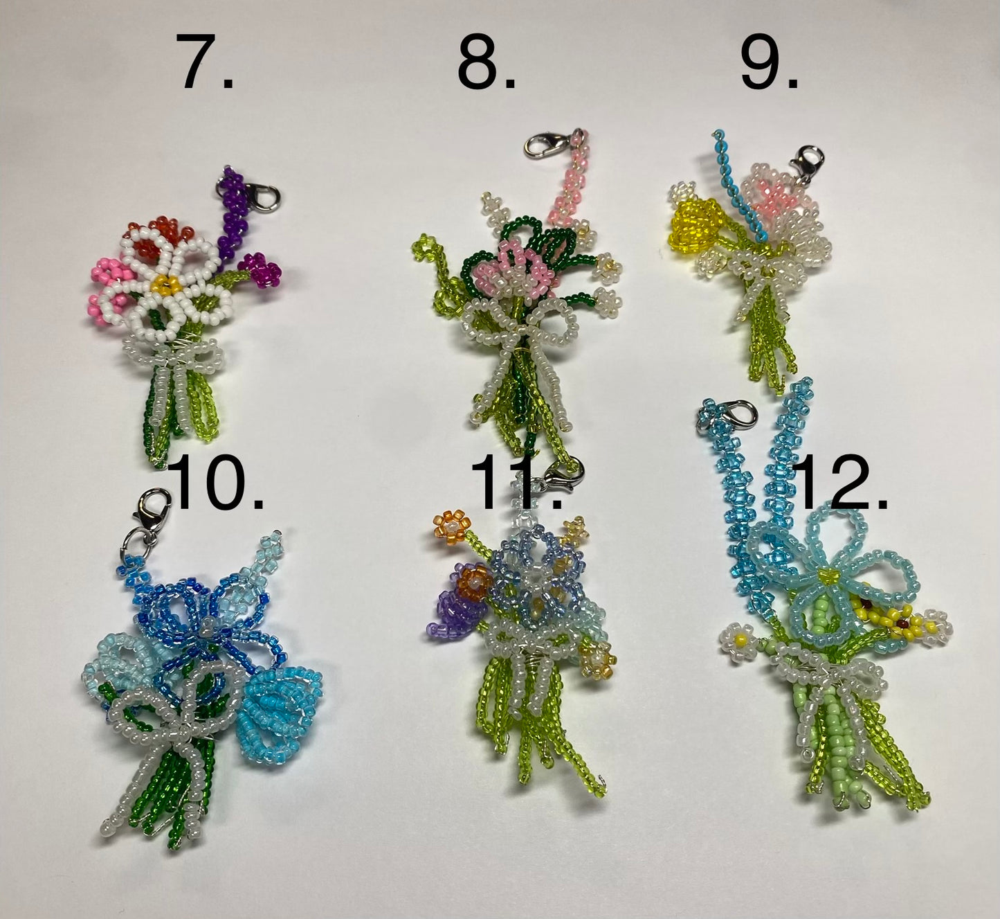 Flower bouquet keychains